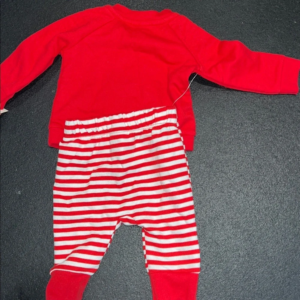Cat & Jack Red Baby Outfit with Santa